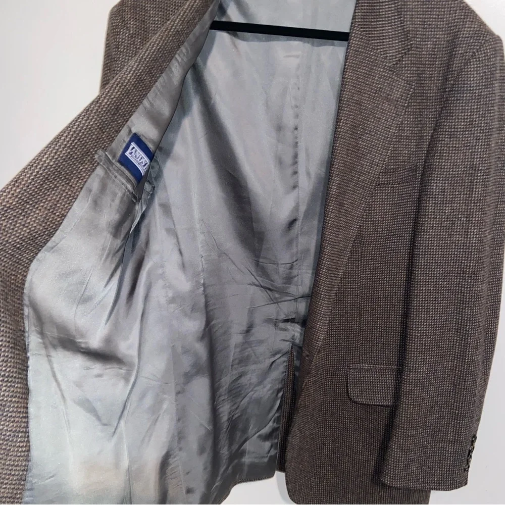Vintage Lands End Blazer Mens 42L Wool Jacket Sport Coat Old Money USA Preppy